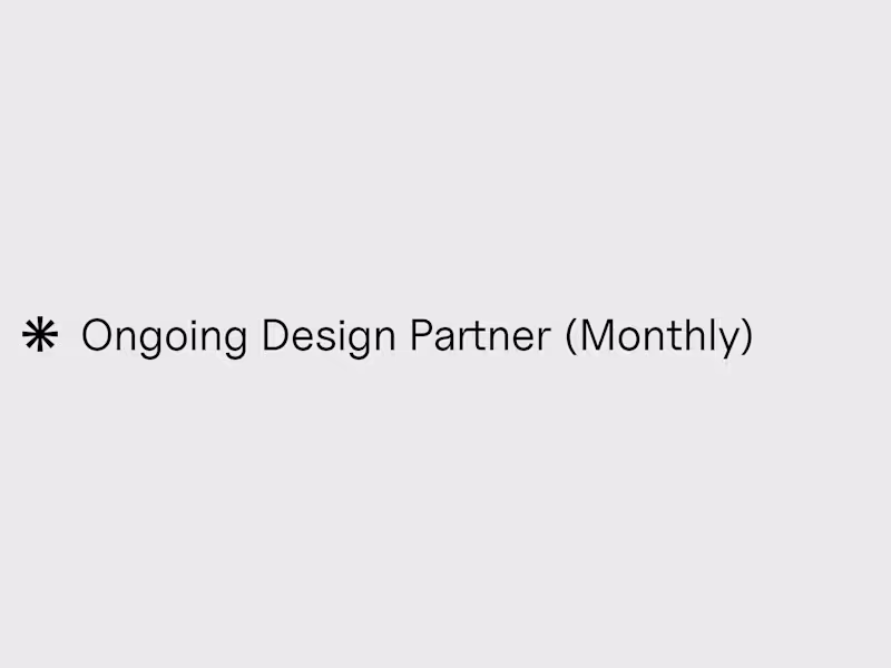 Cover image for Ongoing Design Partner (Monthly)