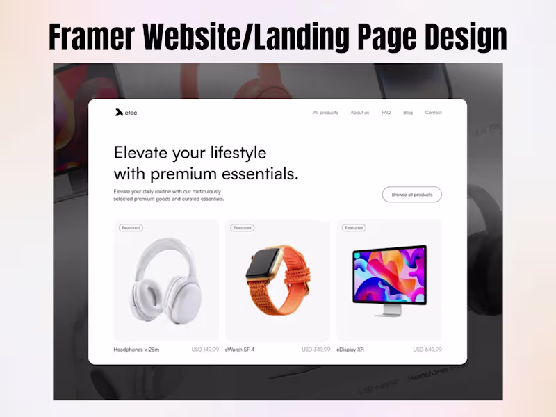 Cover image for High-converting Framer website/landing page for your business
