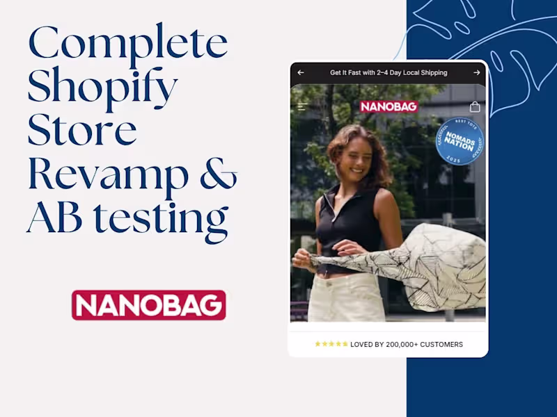Cover image for Complete Shopify Store Revamp & AB testing