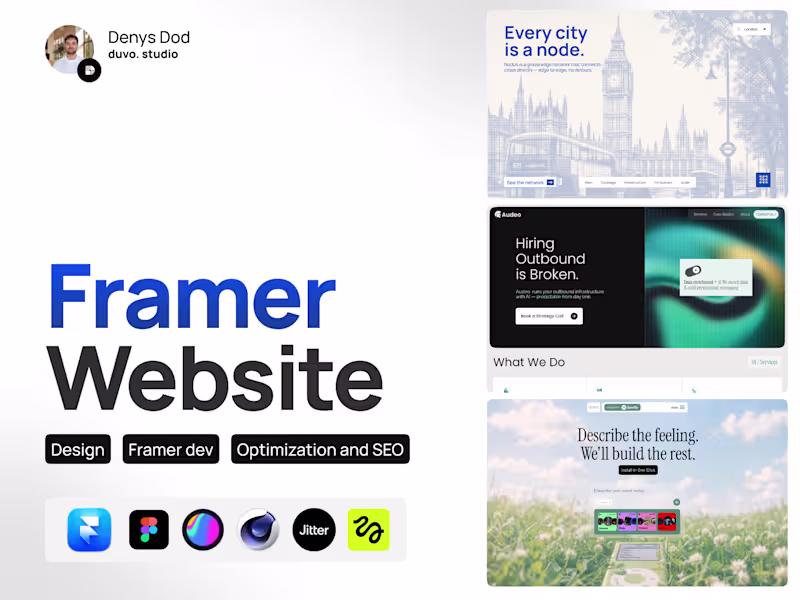Cover image for Full Framer Site — Design, Build, SEO + AI Visibility