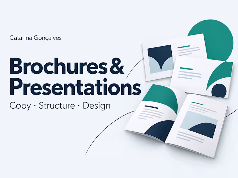 Cover image for Brochures & Presentations - Copy and Design