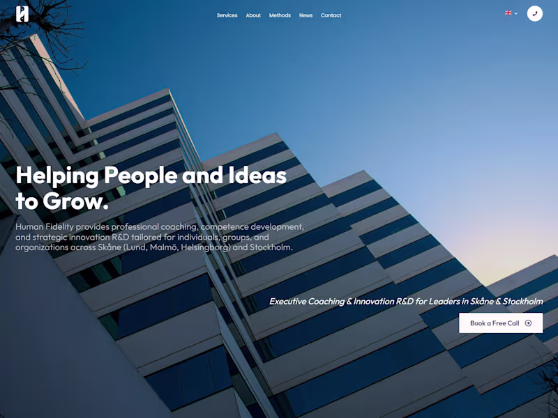 Cover image for Human Fidelity: Website & Brand Design
