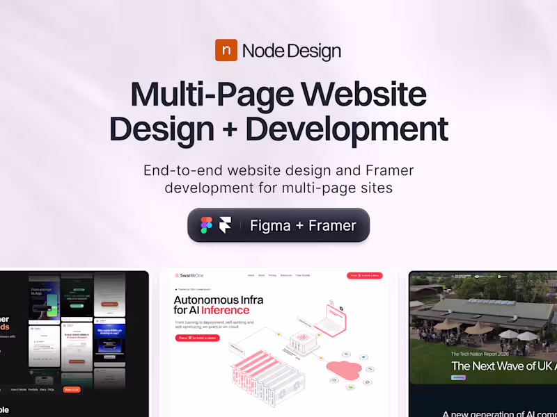 Cover image for Multi-Page Website Design + Framer Development.
