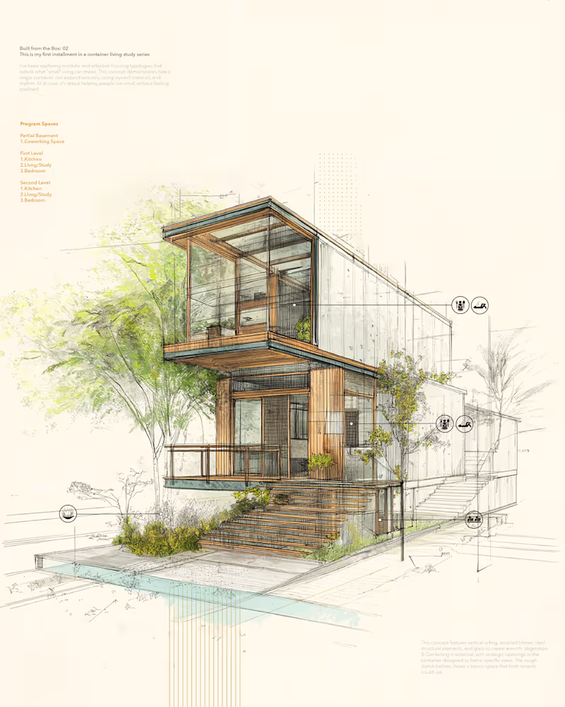 Cover image for Built From the Box | Concept 02 This concept explores how tw...