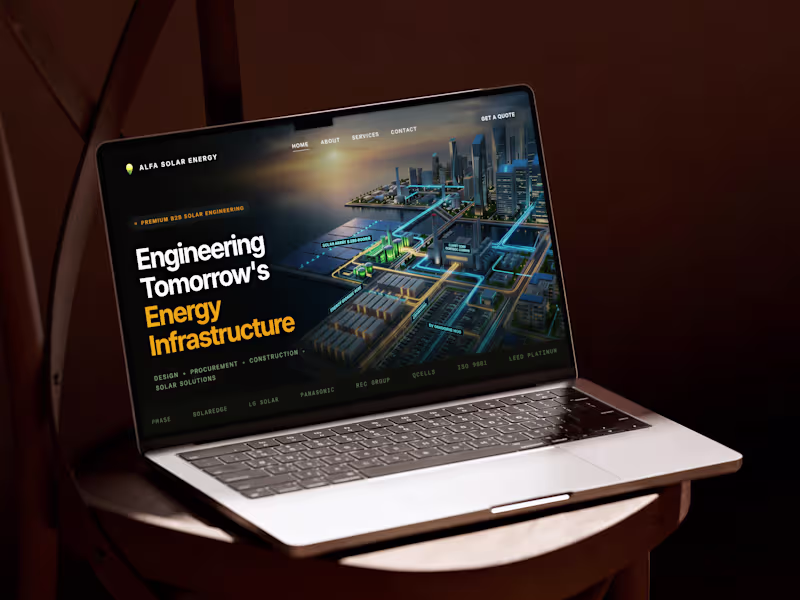 Cover image for Alfa Solar Energy | B2B Website