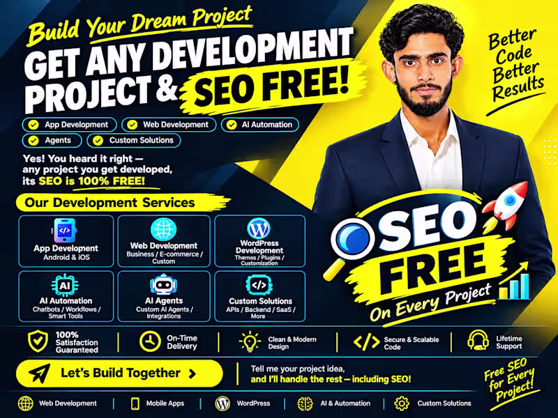 Cover image for Custom WordPress Web Development + FREE SEO