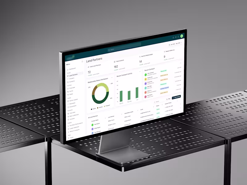 Cover image for Agriculture Lease Management Dashboard