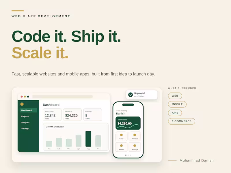 Cover image for Custom Website & Mobile App Development