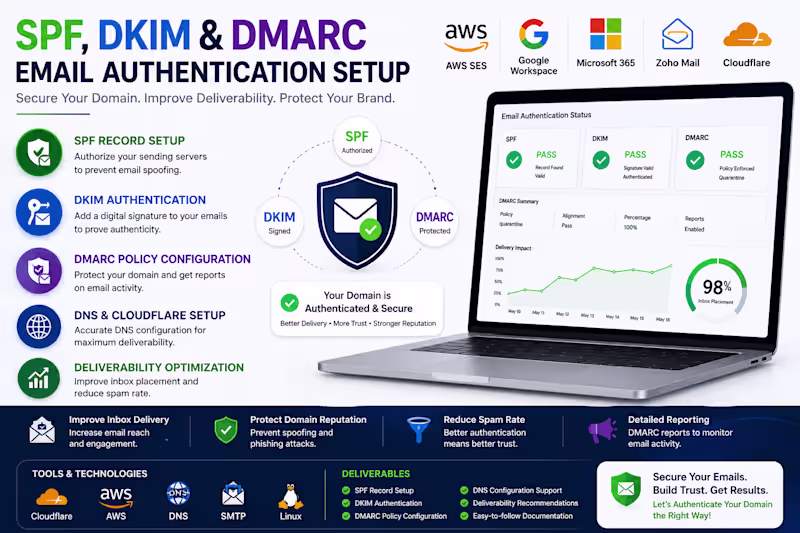 Cover image for SPF, DKIM & DMARC Email