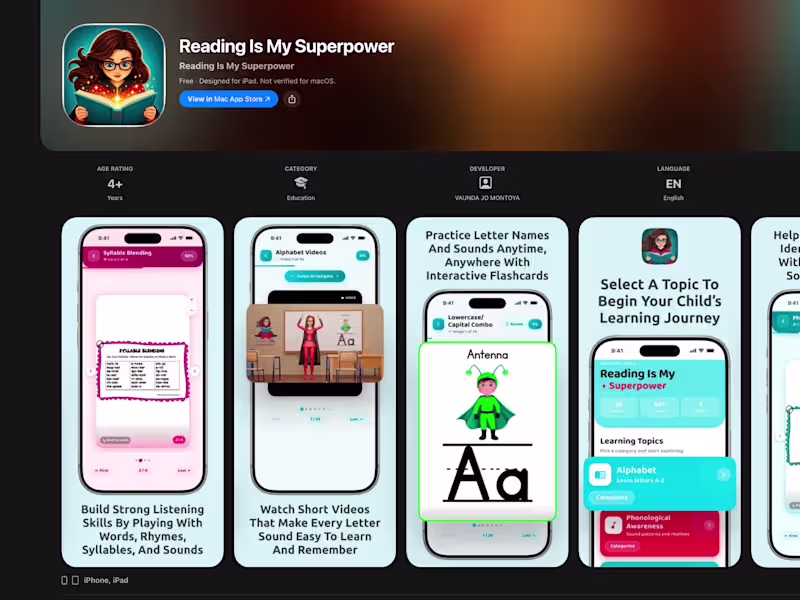 Cover image for Reading Is My Superpower — Premium iOS Flashcard App