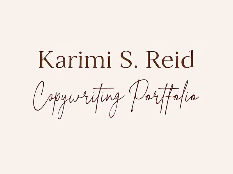 Cover image for Copywriting Portfolio – Lifestyle, Product & Brand Voice