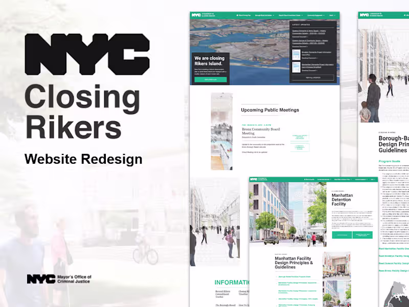 Cover image for Closing Rikers Website Redesign and Development