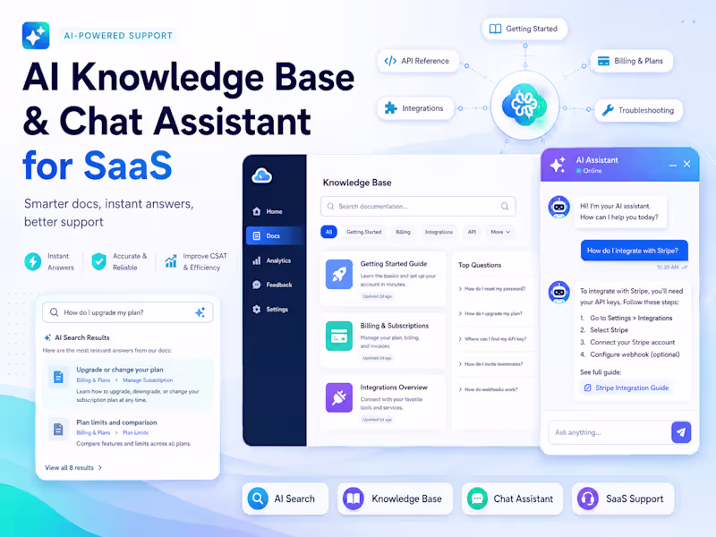 Cover image for AI Knowledge Base & Chat Assistant for SaaS