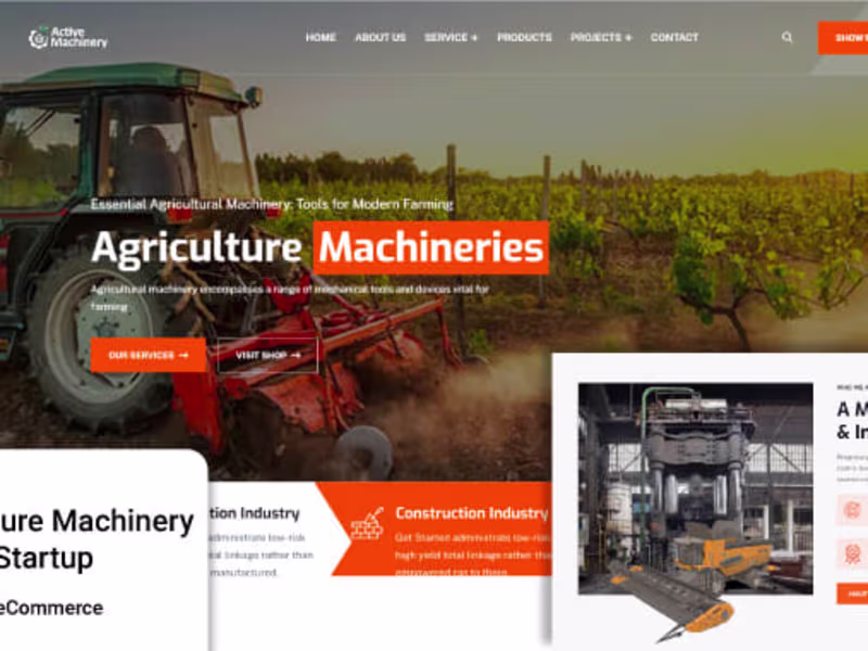 Cover image for Agriculture Machinery Selling Startup - Business + ECommerce