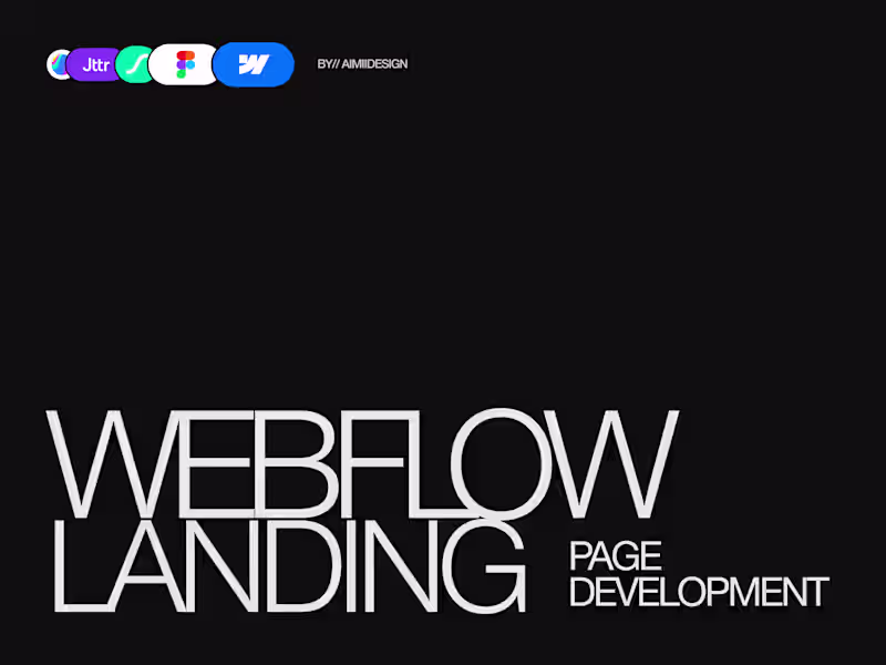 Cover image for Webflow Landing Page Design & Development