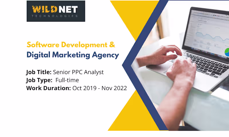 Cover image for Wildnet Technologies - Sr. PPC Analyst (Full Time)