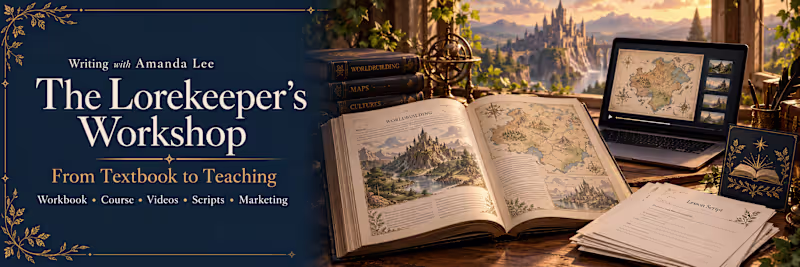 Cover image for The Lorekeeper’s Workshop: Worldbuilding Course Development