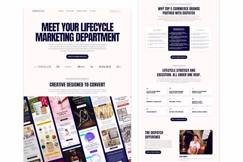 Cover image for Dispatch Agency — Full Website Design & Development