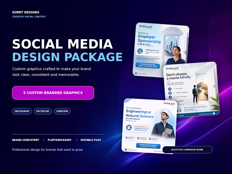 Cover image for 5 Custom Social Media Graphics for Your Brand