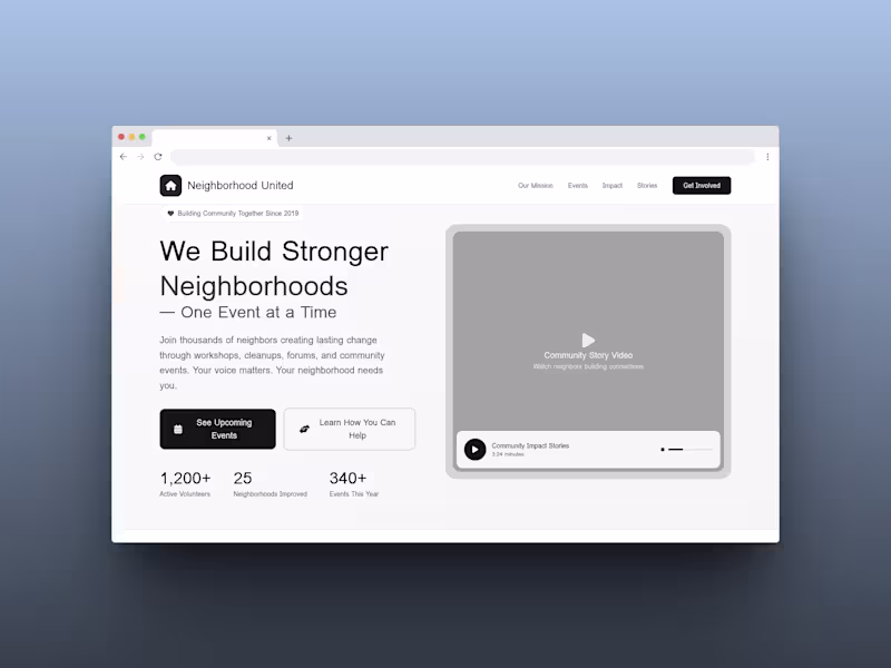 Cover image for Non-Profit Website Lead Funnel

Community Development