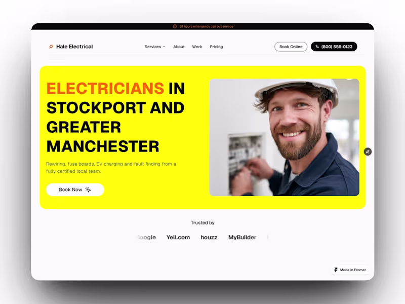 Cover image for Hale Electrical's website could convert