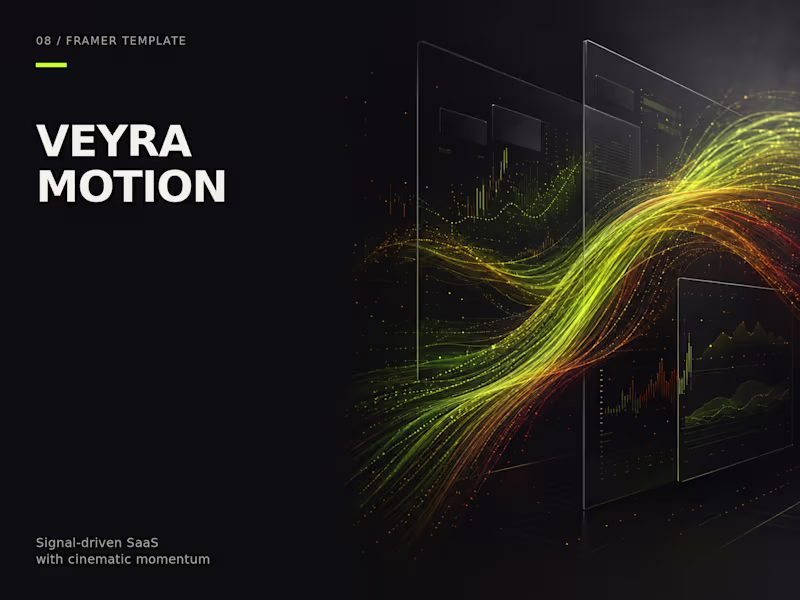 Cover image for Veyra — Motion SaaS Framer Template