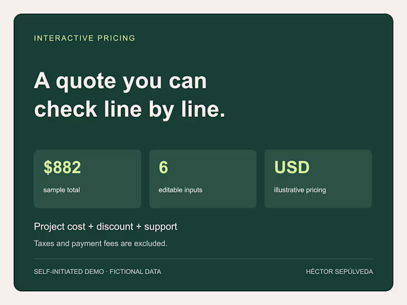 Cover image for Interactive Service Quote Calculator