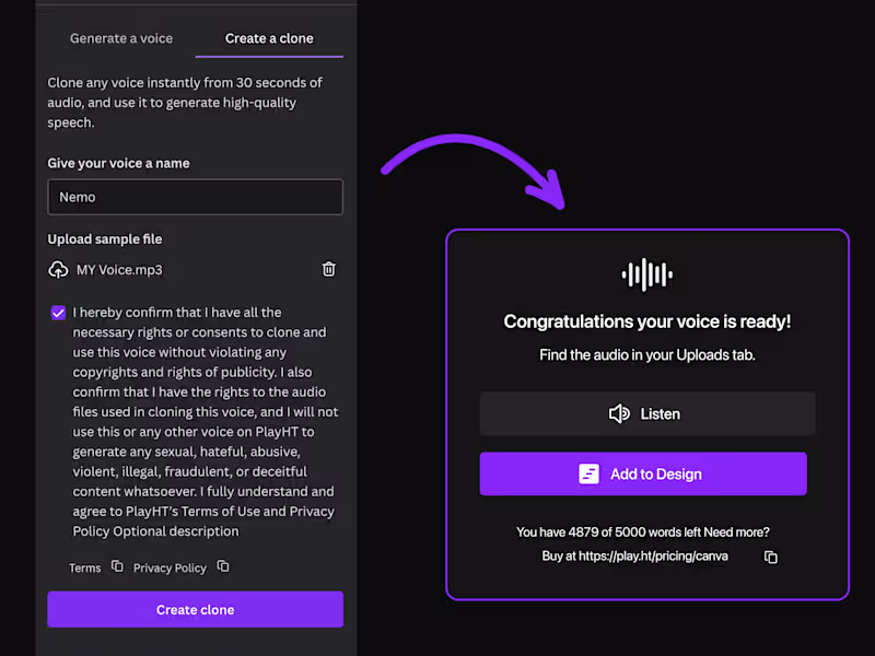 Cover image for AI Voice - Canva plugin