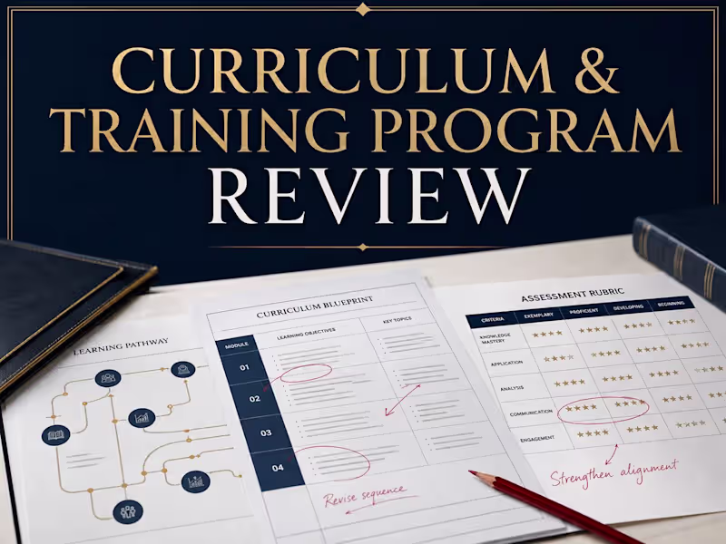 Cover image for Curriculum, Training & Accreditation Readiness Review