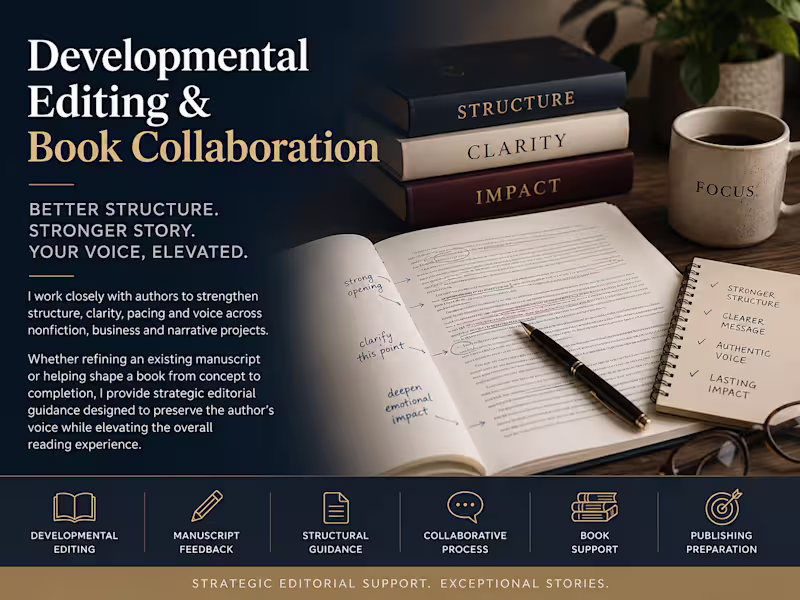 Cover image for Developmental Editing & Book Collaboration 
