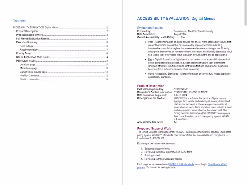 Cover image for Digital Accessibility Evaluation of vendor