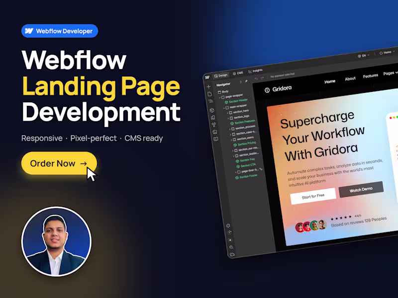 Cover image for Webflow Landing Page Development