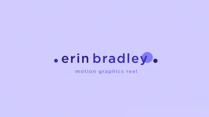 Cover image for Erin Bradley Motion Graphics Reel