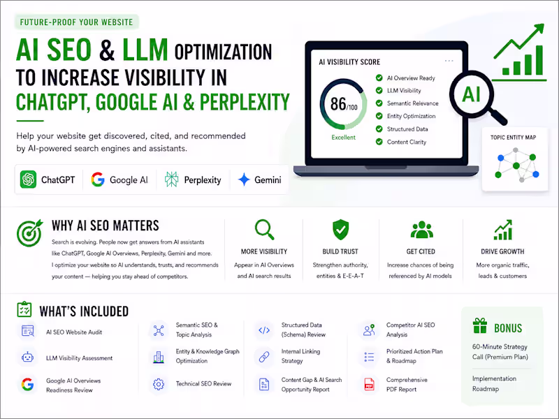 Cover image for AI SEO & LLM Optimization for ChatGPT & Google AI