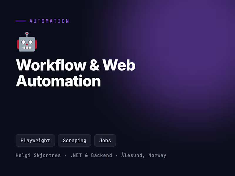 Cover image for Workflow & Web Automation