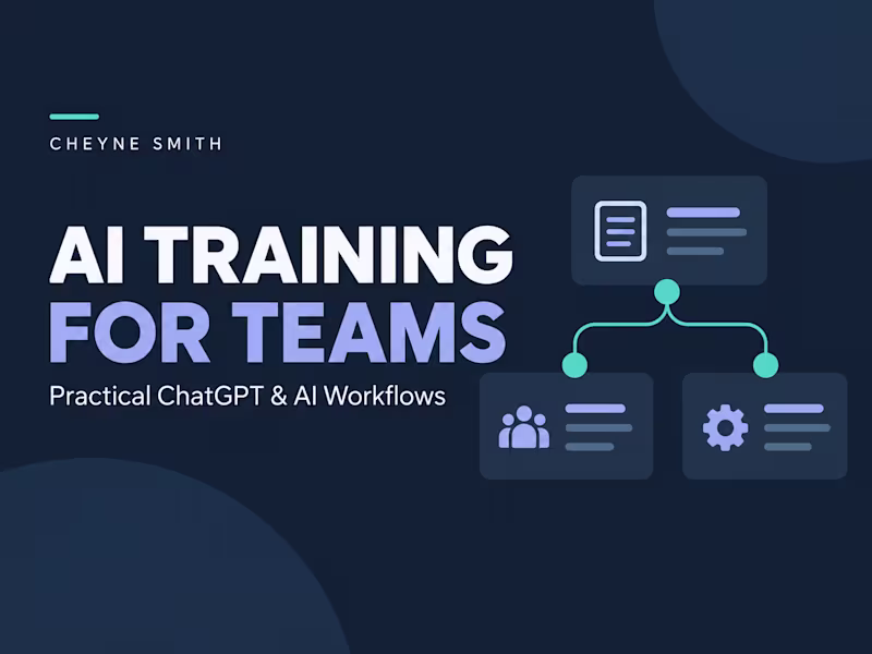 Cover image for Practical ChatGPT & AI Workflow Training for Teams