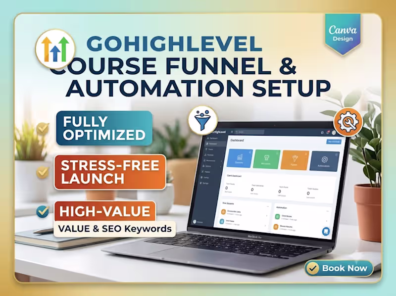 Cover image for GoHighLevel Course Setup & Automated Marketing Funnel Expert