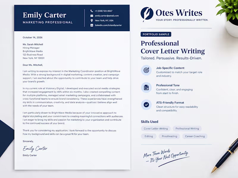 Cover image for Professional Cover Letter Writing for Job Applications