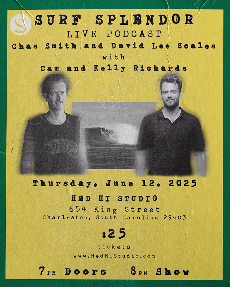 Cover image for Poster design for the Surf Splendor Network live podcast series