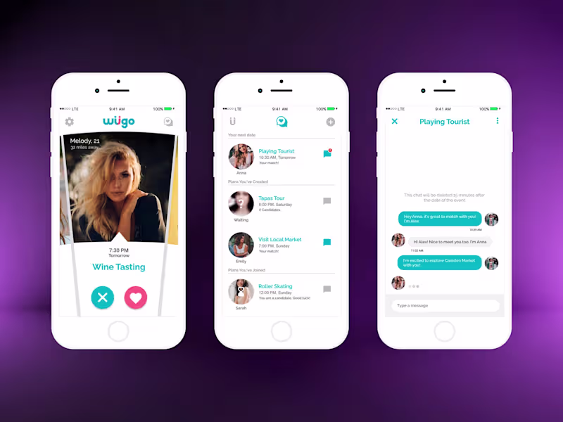 Cover image for Wugo Dating App (UI/UX Design for mobile)