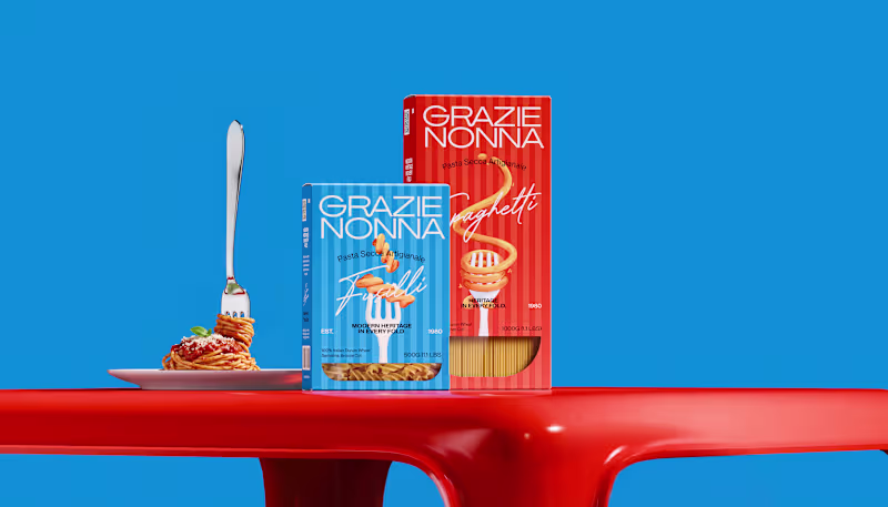 Cover image for Grazie Nonna Pasta & Spaghetti Packaging Design