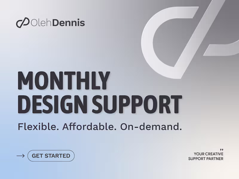 Cover image for Monthly Design Retainer (Creative Support Partner)
