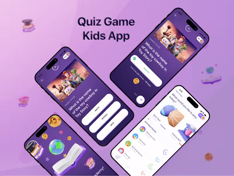 Cover image for Kids Quiz Game Mobile App Development