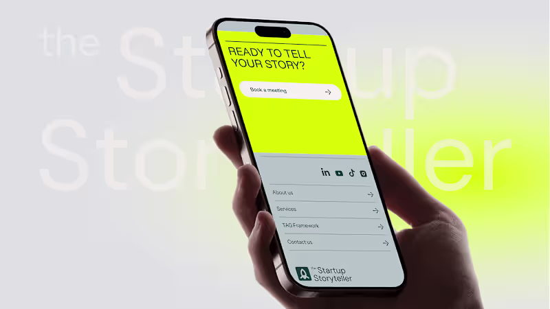 Cover image for Modern Minimal Website Design for Startup Storyteller