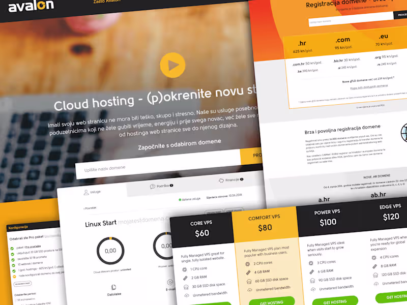 Cover image for Avalon Hosting Website and Dashboard