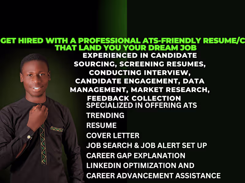 Cover image for I will write a resume/cv with a tailored cover letter  