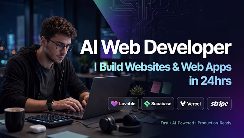 Cover image for I will build your website or web app in 24 hours with AI