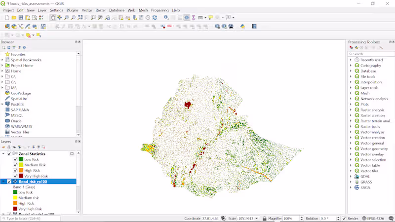 Cover image for Flood Risk Assessment in Refugee Camp Using QGIS