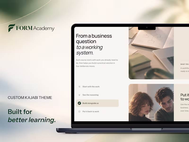 Cover image for Custom Kajabi Website Design & Course Platform