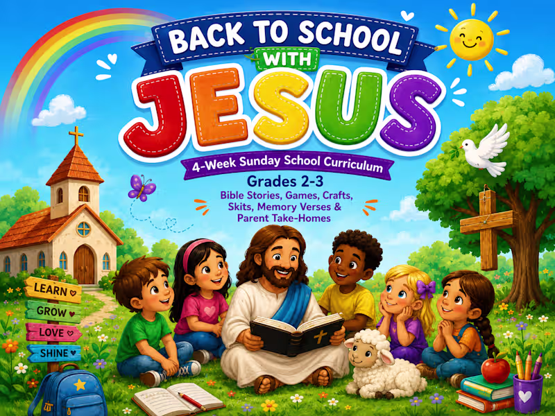 Cover image for Back to School with Jesus | G 2-3 Curriculum | 4 Weeks